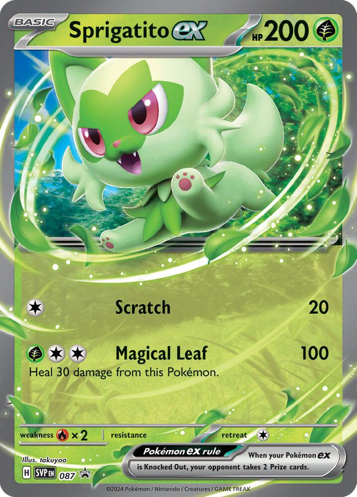 Pokemon Scarlet & Violet Promo Sprigatito ex 087 Holo Card - stylecreep.com