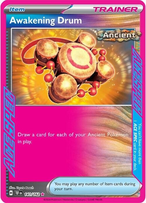 Pokemon Temporal Forces Awakening Drum 141/162 ACE SPEC Rare Normal Card - stylecreep.com