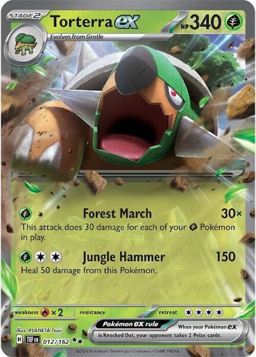 Pokemon Temporal Forces Torterra ex 012/162 Double Rare Holo Card - stylecreep.com