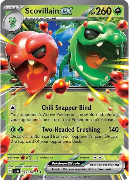 Pokemon Temporal Forces Scovillain ex 022/162 Double Rare Holo Card - stylecreep.com