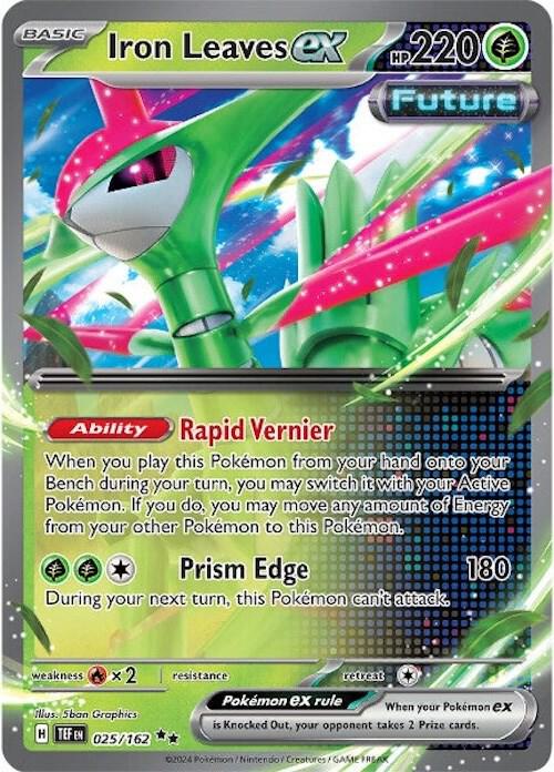 Pokemon Temporal Forces Iron Leaves ex 025/162 Double Rare Holo Card - stylecreep.com