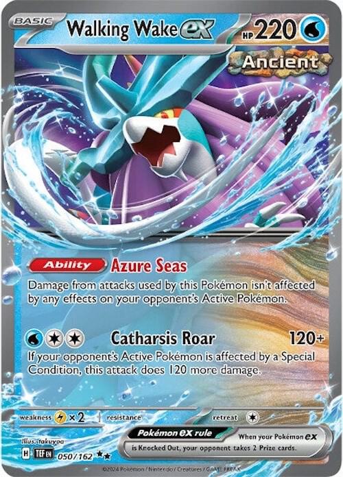 Pokemon Temporal Forces Walking Wake ex 050/162 Double Rare Holo Card - stylecreep.com