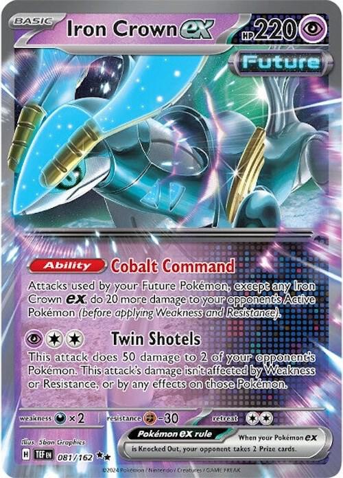 Pokemon Temporal Forces Iron Crown ex 081/162 Double Rare Holo Card - stylecreep.com