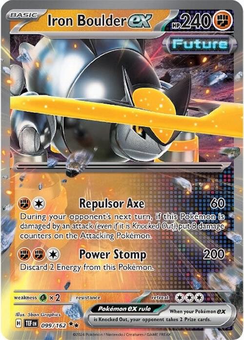 Pokemon Temporal Forces Iron Boulder ex 099/162 Double Rare Holo Card - stylecreep.com