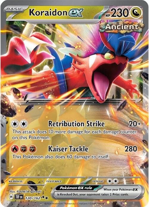 Pokemon Temporal Forces Koraidon ex 120/162 Double Rare Holo Card - stylecreep.com