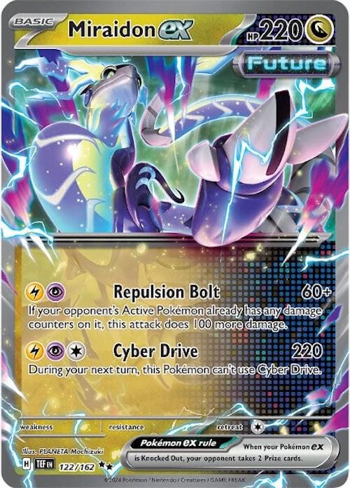 Pokemon Temporal Forces Miraidon ex 122/162 Double Rare Holo Card - stylecreep.com