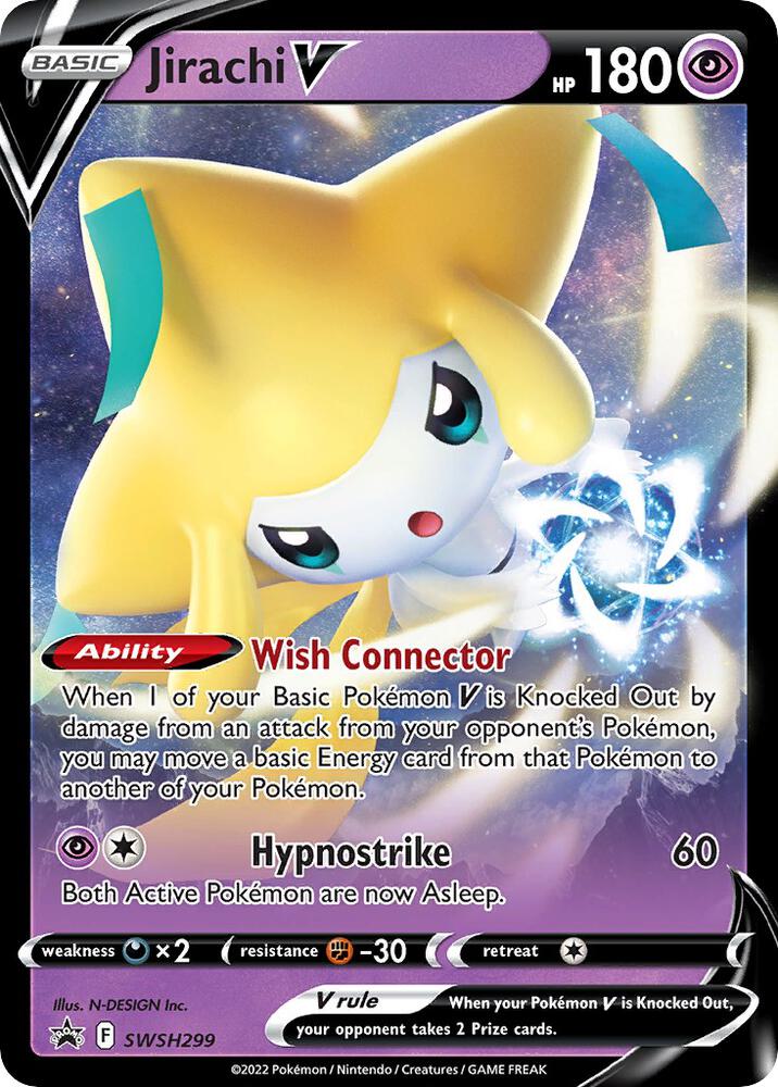 Pokemon Sword & Shield Promo Jirachi V SWSH299 Holo Card