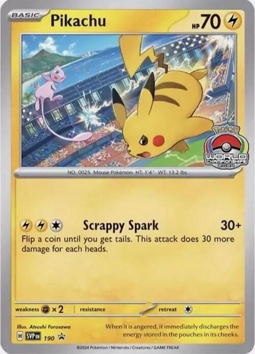 Pokemon Scarlet & Violet Promo Pikachu 190 Normal Card