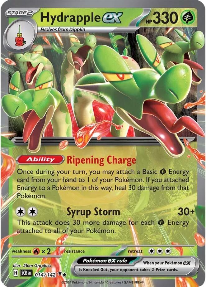 Pokemon Stellar Crown Hydrapple ex 014/142 Double Rare Holo Card