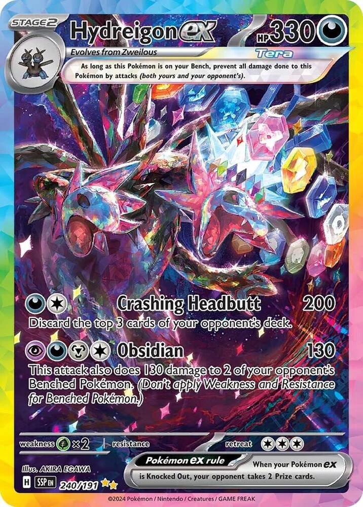 Pokemon Surging Sparks Hydreigon ex 240/191 Special Illustration Rare Holofoil Card