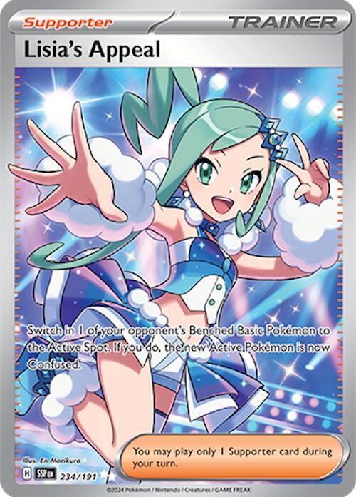 Pokemon Surging Sparks Lisia's Appeal 234/191 Ultra Rare Holofoil Card