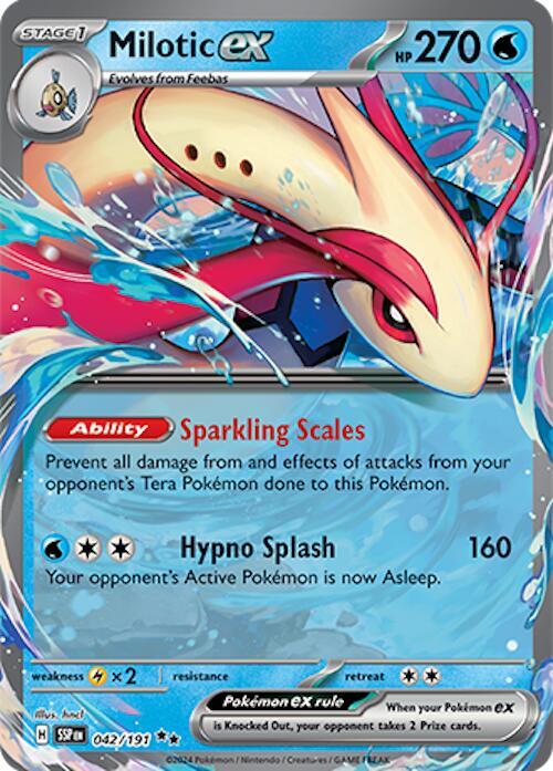 Pokemon Surging Sparks Milotic ex 042/191 Double Rare Holo Card - stylecreep.com