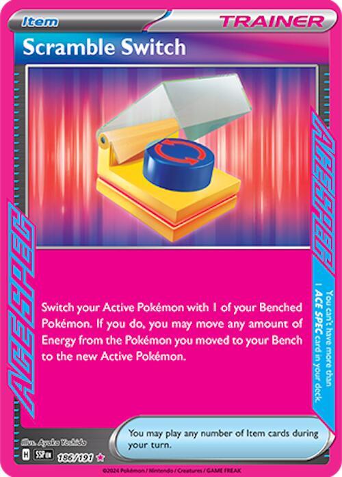 Pokemon Surging Sparks Scramble Switch 186/191 ACE SPEC Rare Holo Card