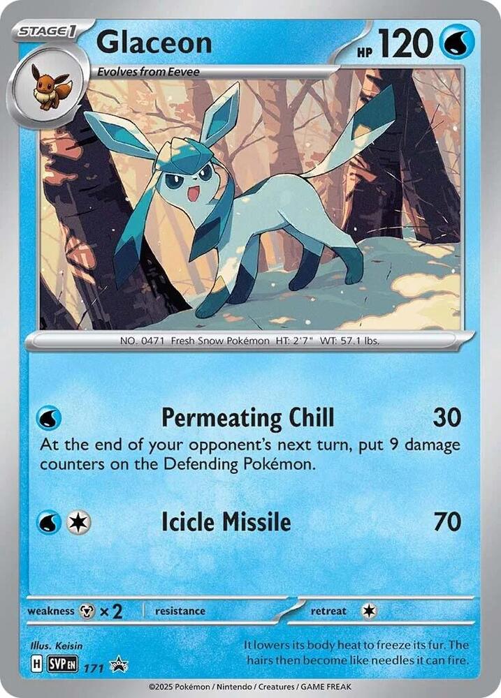 Pokemon Scarlet & Violet Promo Glaceon 171 Promo Holofoil Card