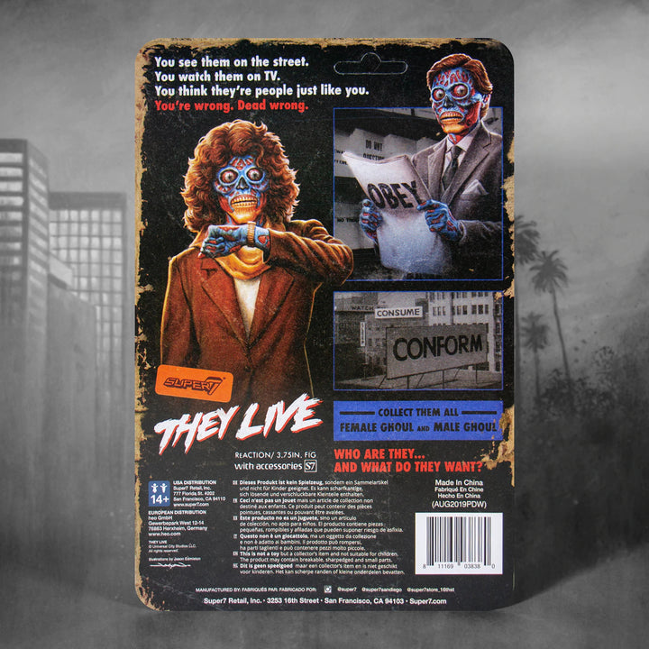 Super7 ReAction Action Figure - They Live - Female Ghoul - stylecreep.com