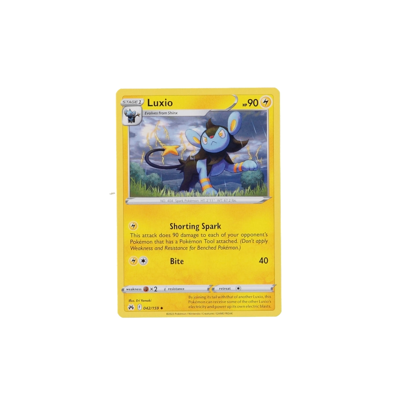 Pokemon TCG Crown Zenith 042/159 Luxio Card - stylecreep.com